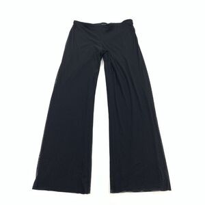 Cabi Wide Leg Chiffon Pull On Pants Medium Womens Solid Black Beach Casual M